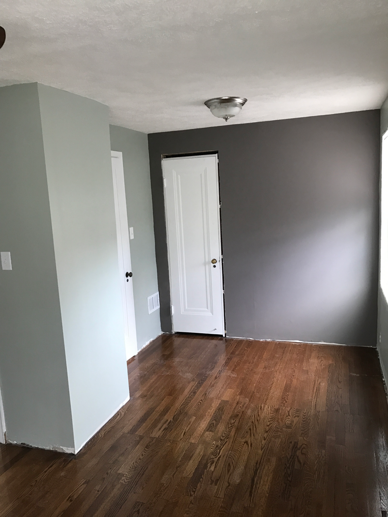 Facing the other way in guest room. These were two rooms, and we took down the wall betweem them.